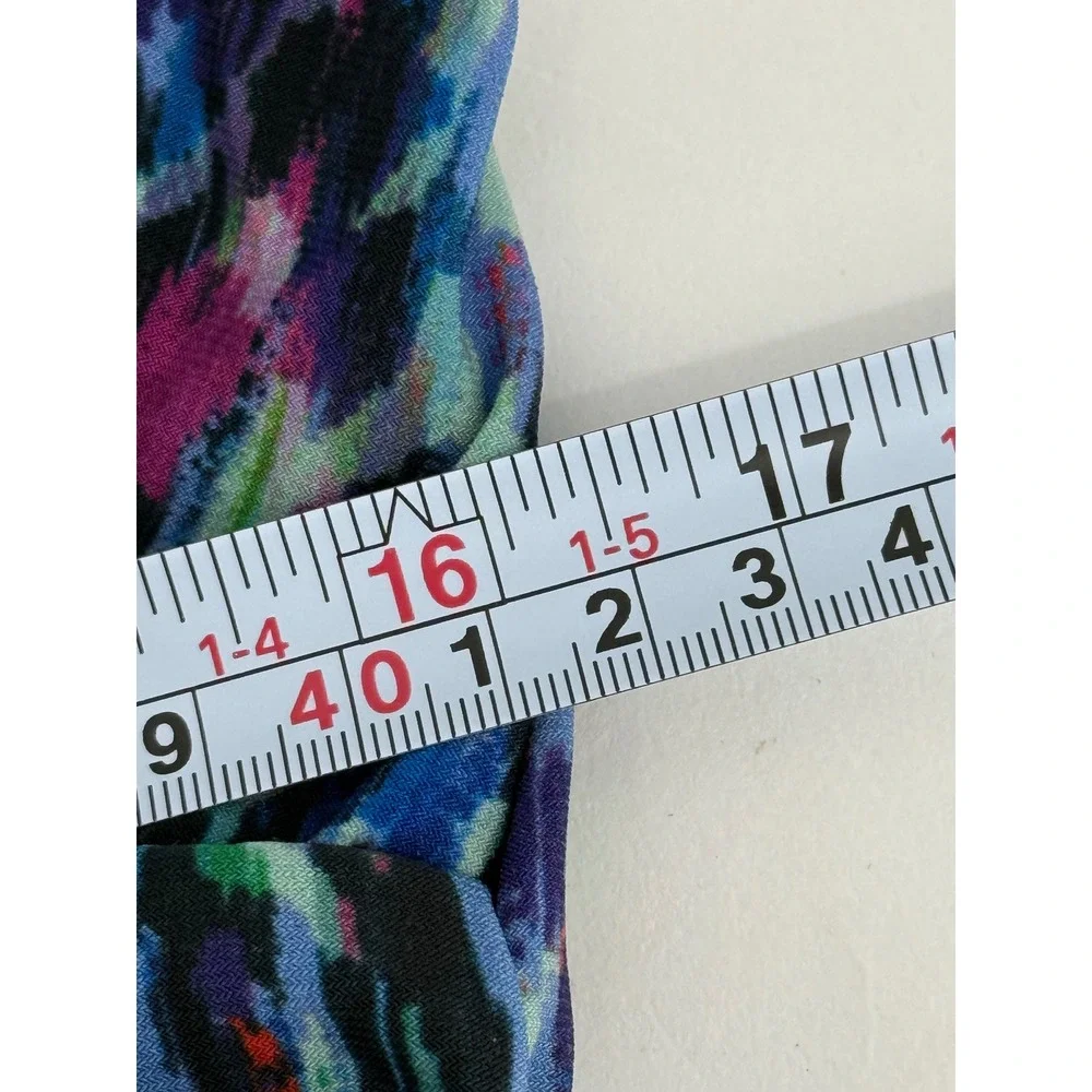 Trimshaper Womens Animal Print Swim Dress Blue Purple Tummy Control Sz 14
